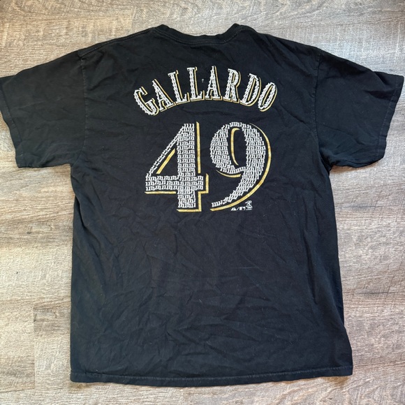 Majestic Other - Milwaukee Brewers Shirt Mens XL Black  Majestic Yovani Gallardo #49 MLB Baseball